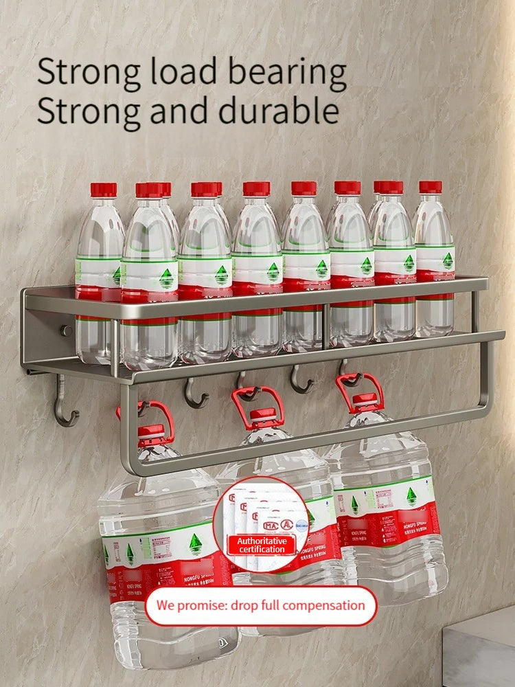 Wandhängendes Aluminium-Badregal – Platzsparend & Elegant